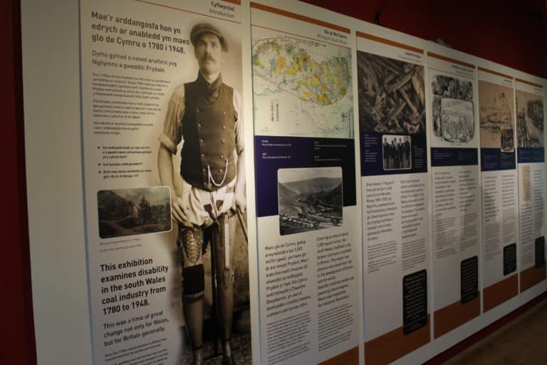 Exhibition project display board about the coal industry.