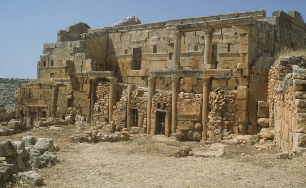 Photograph of historic ruins with columns.
