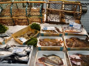 A fishmonger's stall