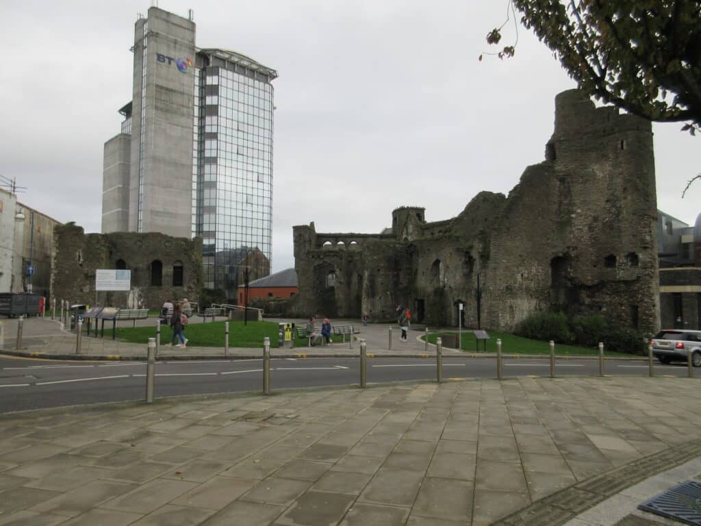 The ruins of Swansea Castle in the centre of the city.
